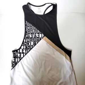 Women Oakley Hydrolix Black and White Racerback Tank Top